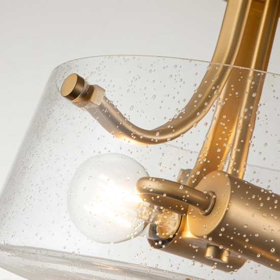 Półplafon Hollister – 2 źródła światła – Szczotkowany mosiądz QZ-HOLLISTER-SF-BB Elstead Lighting