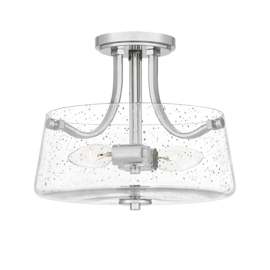 Półplafon Hollister – 2 źródła światła – Polerowany nikiel QZ-HOLLISTER-SF-PN Elstead Lighting