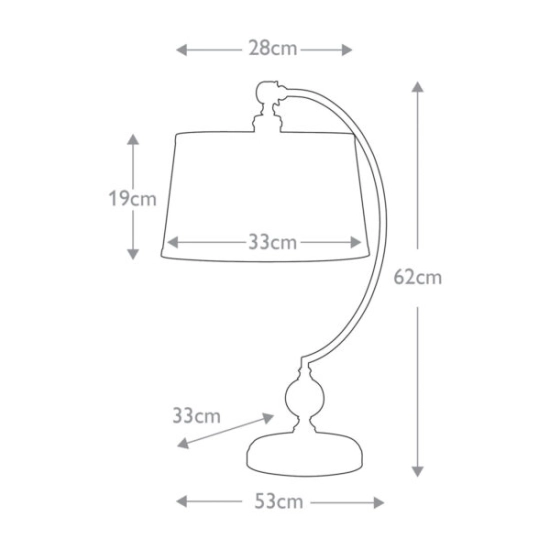 Lampa stołowa Jenkins – 1 źródło światła QZ-JENKINS-TL-PN Elstead Lighting