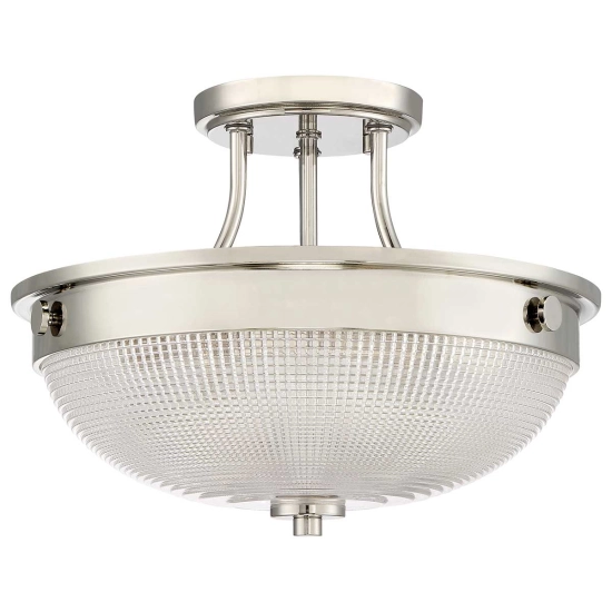 Półplafon Mantle – 2 źródła światła – Polerowany nikiel QZ-MANTLE-SF-IS Elstead Lighting