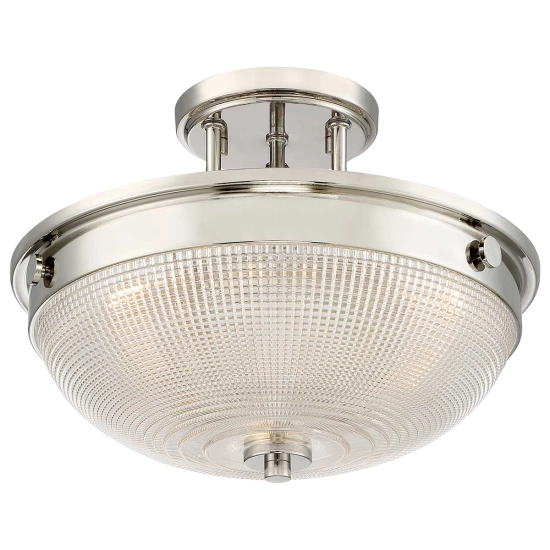 Półplafon Mantle – 2 źródła światła – Polerowany nikiel QZ-MANTLE-SF-IS Elstead Lighting