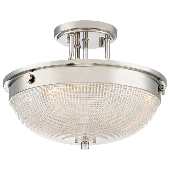 Półplafon Mantle – 2 źródła światła – Polerowany nikiel QZ-MANTLE-SF-IS Elstead Lighting