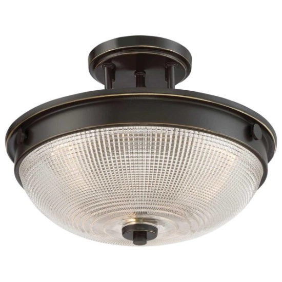 Półplafon Mantle – 2 źródła światła – Palladiański brąz QZ-MANTLE-SF-PN Elstead Lighting