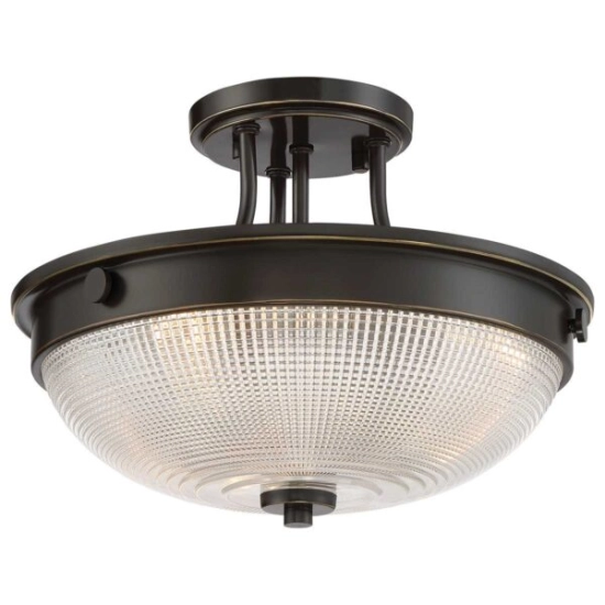 Półplafon Mantle – 2 źródła światła – Palladiański brąz QZ-MANTLE-SF-PN Elstead Lighting
