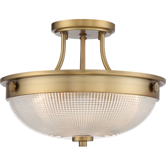 kinkiecik.pl Półplafon Mantle – 2 źródła światła – Stary mosiądz QZ-MANTLE-SF-WS Elstead Lighting