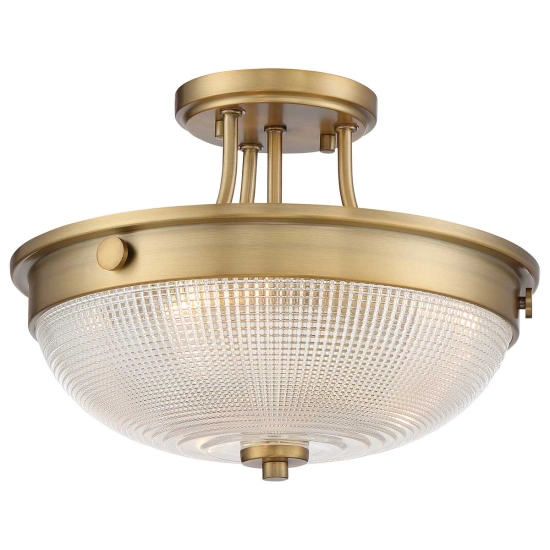 Półplafon Mantle – 2 źródła światła – Stary mosiądz QZ-MANTLE-SF-WS Elstead Lighting