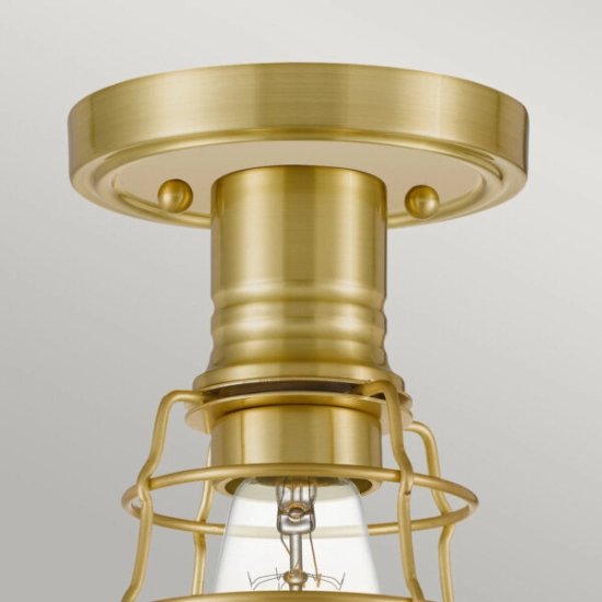 Półplafon Mixon – 1 źródło światła – Szczotkowany mosiądz QZ-MIXON-SF-BB Elstead Lighting