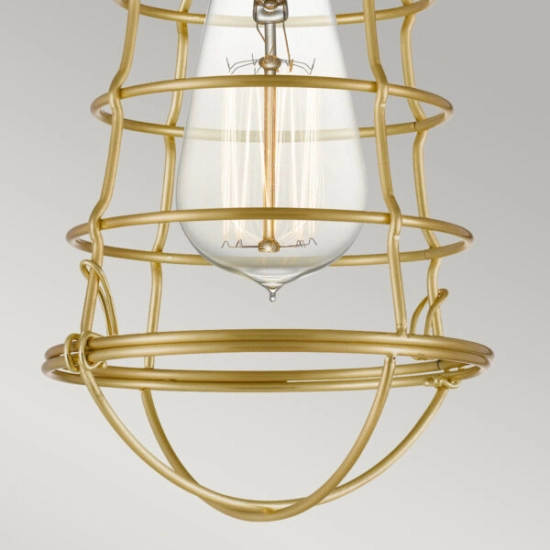 Półplafon Mixon – 1 źródło światła – Szczotkowany mosiądz QZ-MIXON-SF-BB Elstead Lighting