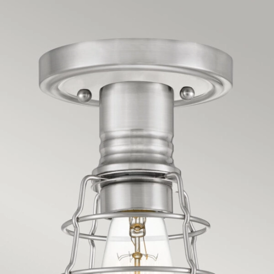 Półplafon Mixon – 1 źródło światła – Szczotkowany nikiel QZ-MIXON-SF-BN Elstead Lighting