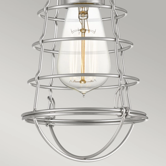 Półplafon Mixon – 1 źródło światła – Szczotkowany nikiel QZ-MIXON-SF-BN Elstead Lighting