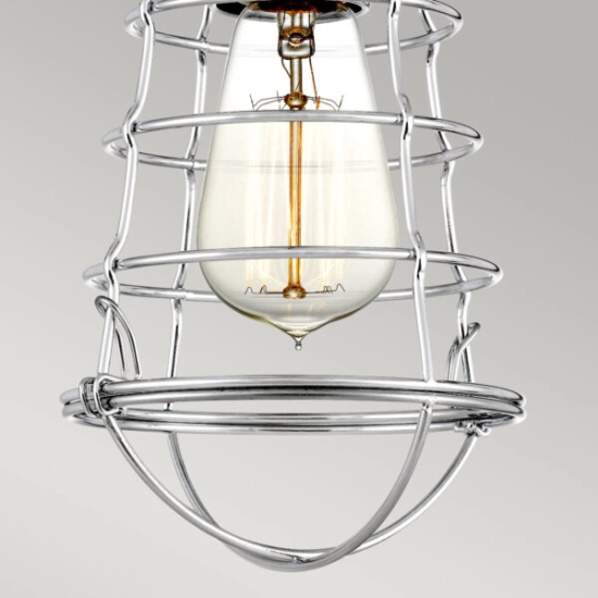 Półplafon Mixon – 1 źródło światła – Polerowany chrom QZ-MIXON-SF-PC Elstead Lighting