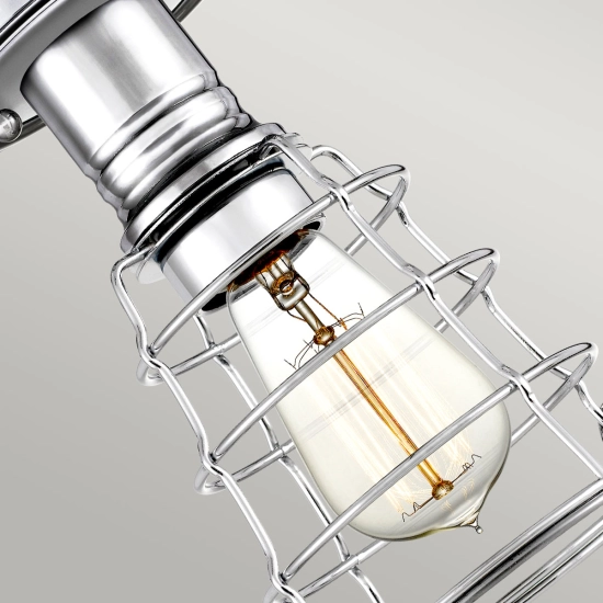 Półplafon Mixon – 1 źródło światła – Polerowany chrom QZ-MIXON-SF-PC Elstead Lighting