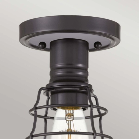 Półplafon Mixon – 1 źródło światła – Brąz palladiański QZ-MIXON-SF-PN Elstead Lighting