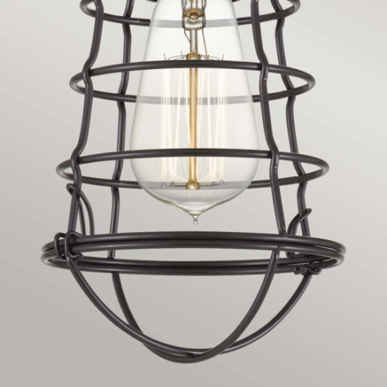 Półplafon Mixon – 1 źródło światła – Brąz palladiański QZ-MIXON-SF-PN Elstead Lighting