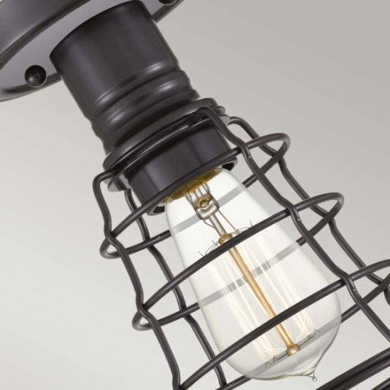 Półplafon Mixon – 1 źródło światła – Brąz palladiański QZ-MIXON-SF-PN Elstead Lighting