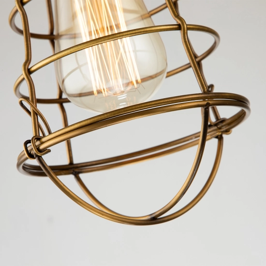 Półplafon Mixon – 1 źródło światła – Postarzany mosiądz QZ-MIXON-SF-WS Elstead Lighting