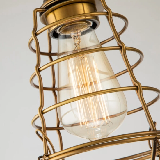 Półplafon Mixon – 1 źródło światła – Postarzany mosiądz QZ-MIXON-SF-WS Elstead Lighting