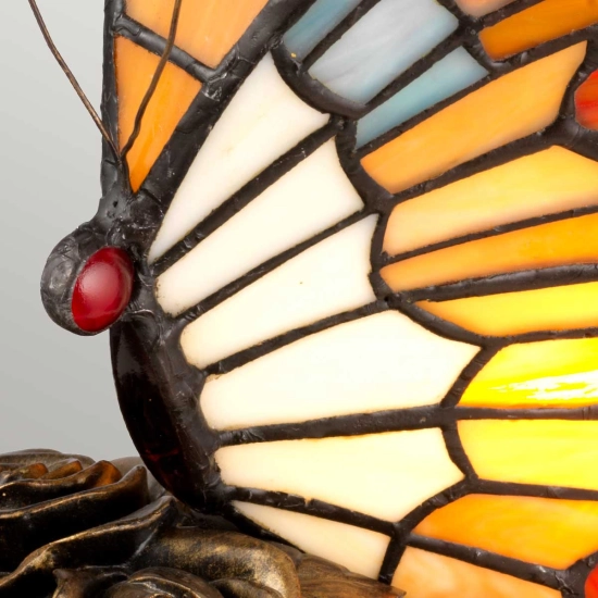 Lampka dekoracyjna w kształcie motyla Tiffany – 1 źródło światła QZ-OBUTTERFLY-TL Elstead Lighting