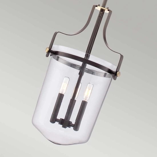 Lampa wisząca Penn Station – 3 źródła światła – Zachodni brąz QZ-PENN-STATION-M-WT Elstead Lighting