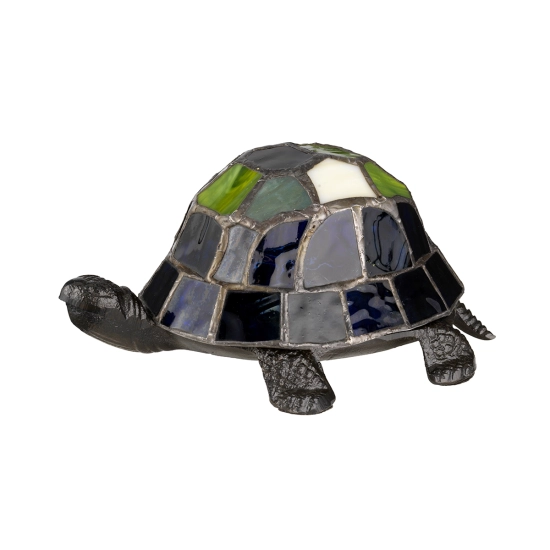 Dekoracyjna lampka w kształcie żółwia lądowego Tiffany – Wbudowany moduł LED QZ-TORTOISE-TL Elstead Lighting
