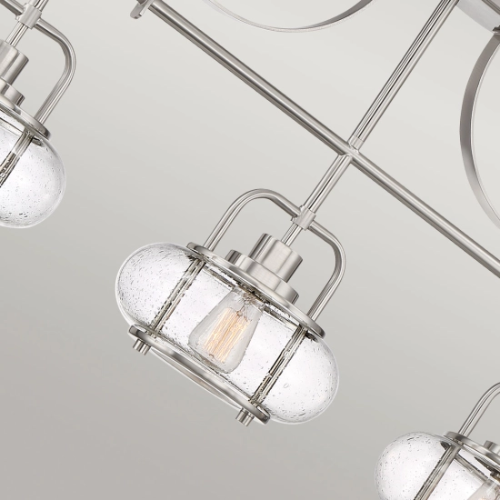Podłużna lampa wisząca Trilogy – 3 źródła światła – Szczotkowany nikiel QZ-TRILOGY-ISLE-BN Elstead Lighting