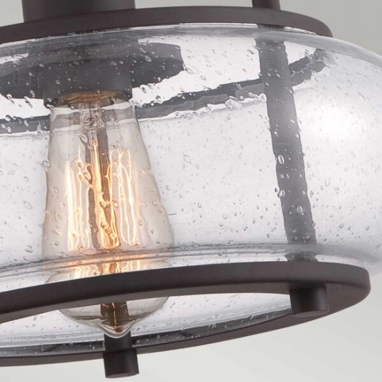 Półplafon Trilogy – 1 źródło światła – Stary brąz QZ-TRILOGY-SF-S Elstead Lighting