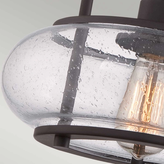 Półplafon Trilogy – 1 źródło światła – Stary brąz QZ-TRILOGY-SF-S Elstead Lighting