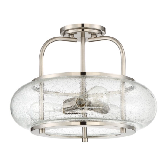 Półplafon Trilogy – 3 źródła światła – Szczotkowany nikiel QZ-TRILOGY-SFM-BN Elstead Lighting