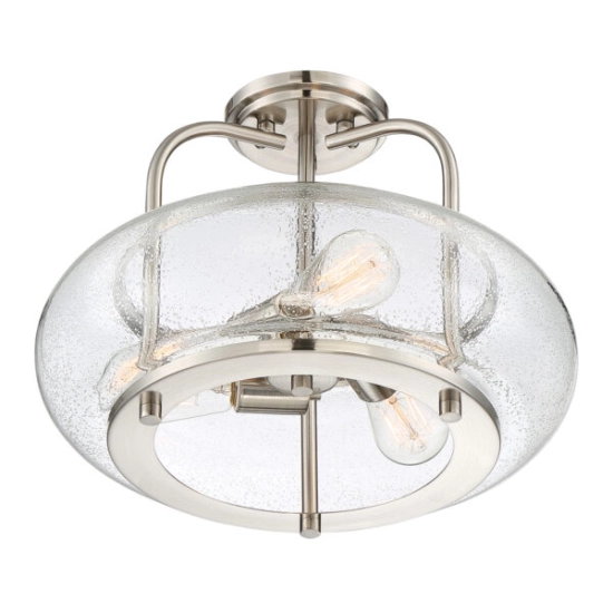 Półplafon Trilogy – 3 źródła światła – Szczotkowany nikiel QZ-TRILOGY-SFM-BN Elstead Lighting