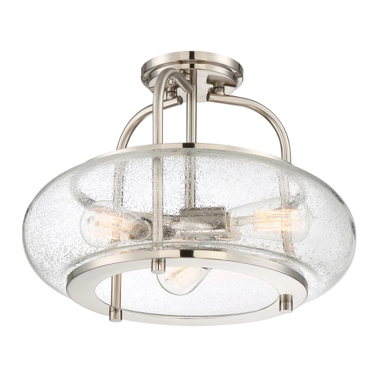 Półplafon Trilogy – 3 źródła światła – Szczotkowany nikiel QZ-TRILOGY-SFM-BN Elstead Lighting