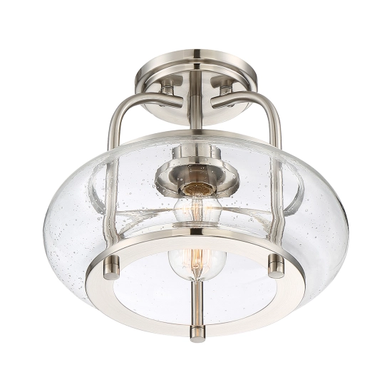 Półplafon Trilogy – 1 źródło światła – Szczotkowany nikiel QZ-TRILOGY-SFS-BN Elstead Lighting