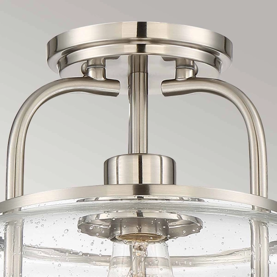 Półplafon Trilogy – 1 źródło światła – Szczotkowany nikiel QZ-TRILOGY-SFS-BN Elstead Lighting