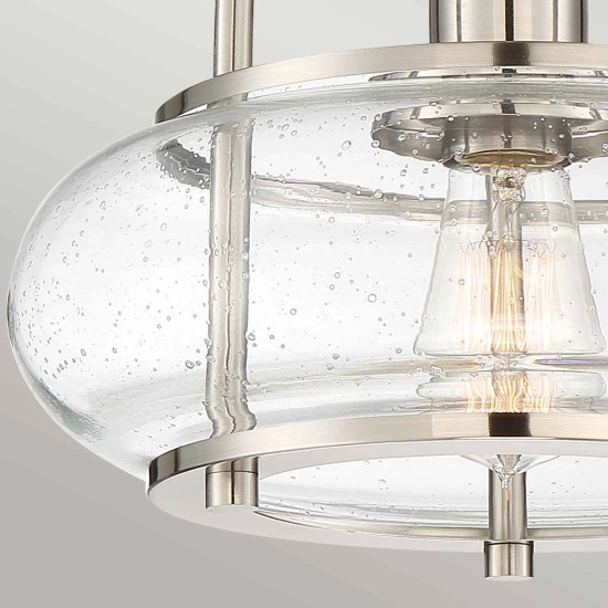 Półplafon Trilogy – 1 źródło światła – Szczotkowany nikiel QZ-TRILOGY-SFS-BN Elstead Lighting