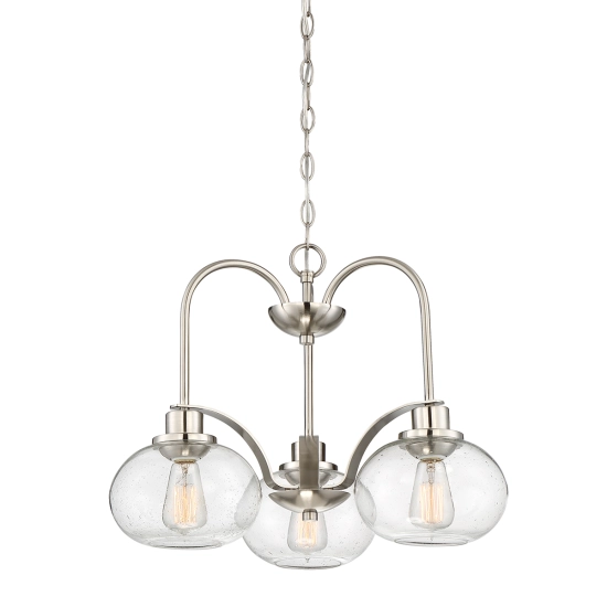 kinkiecik.pl Żyrandol Trilogy – 3 źródła światła – Szczotkowany nikiel QZ-TRILOGY3-BN Elstead Lighting