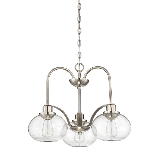 Żyrandol Trilogy – 3 źródła światła – Szczotkowany nikiel QZ-TRILOGY3-BN Elstead Lighting