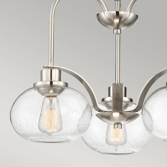 Żyrandol Trilogy – 3 źródła światła – Szczotkowany nikiel QZ-TRILOGY3-BN Elstead Lighting