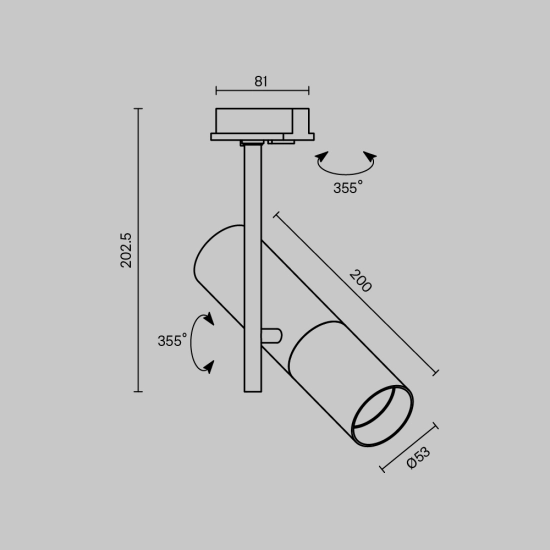 Lampa szynowa Elti Unity GU10 1x10W TR005-1-GU10-W Maytoni - zdjęcie dodatkowe 3