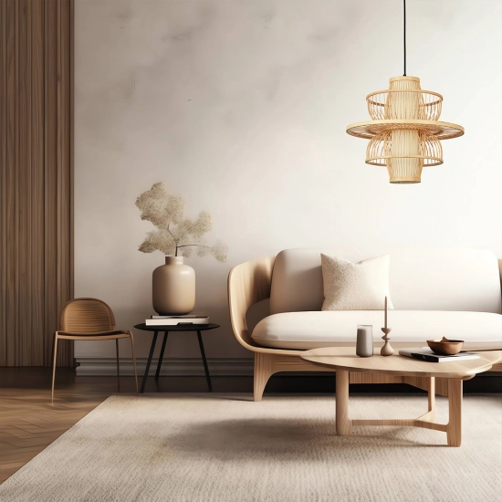 Rattanowa lampa wisząca Astra naturalna 1xE27 LP-3110/1P NT Light Prestige