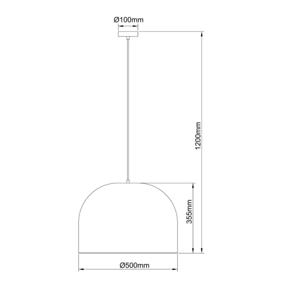 Rattanowa lampa wisząca Kanso 50 cm jasne drewno 1xE27 LP-2025/1P 50 cm Light Prestige