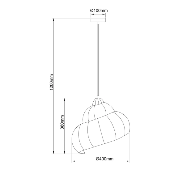 Rattanowa lampa wisząca Shella 40 cm jasne drewno 1xE27 LP-1806/1P 40cm Light Prestige