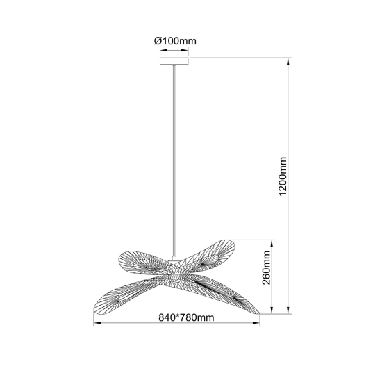 Rattanowa lampa wisząca Raya naturalna 1xE27 LP-2704/1P NT Light Prestige