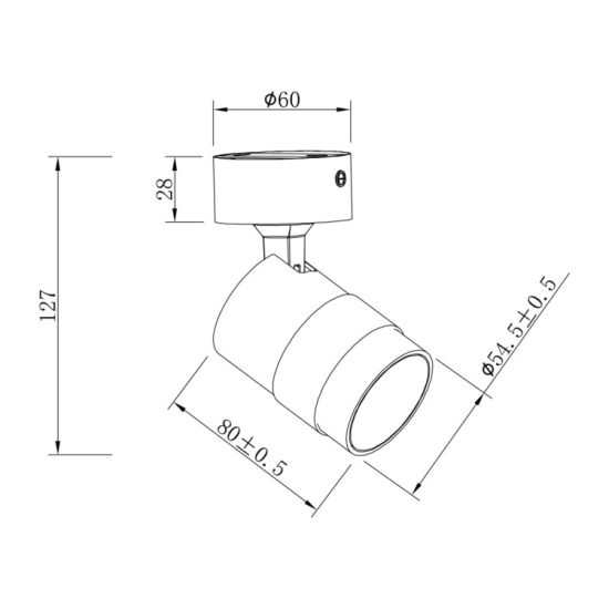 Spot Anillo 1xGU10 biały LP-770/1W WH LIGHT PRESTIGE