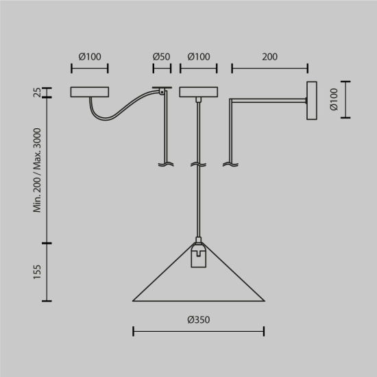 Lampa wisząca Basic colors MOD167PL-01B Maytoni - zdjęcie dodatkowe 6