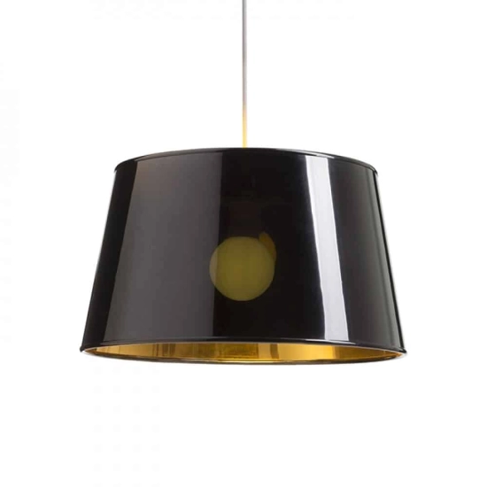 kinkiecik.pl RIDICK abażur błyszcząca czarna złota folia max. 20W R13344 Rendl light studio