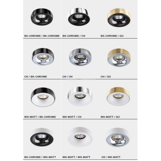 Nakładka na oprawę stropową Adamo Ring (black chrome) AZ1484 AZZARDO