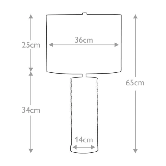 Lampa stołowa Ripple – 1 źródło światła – Czarna RIPPLE-TL-BLK Elstead Lighting
