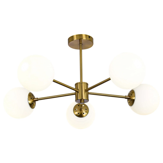 Roma 5 wisząca złota LP-1345/5P GD LIGHT PRESTIGE