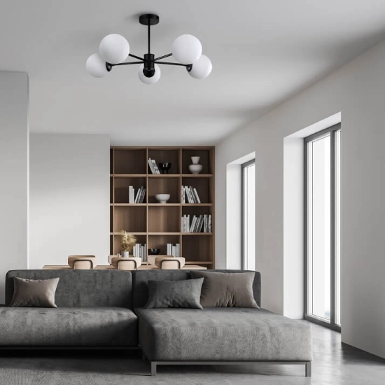 Roma 5 wisząca czarna LP-1345/5P BK LIGHT PRESTIGE