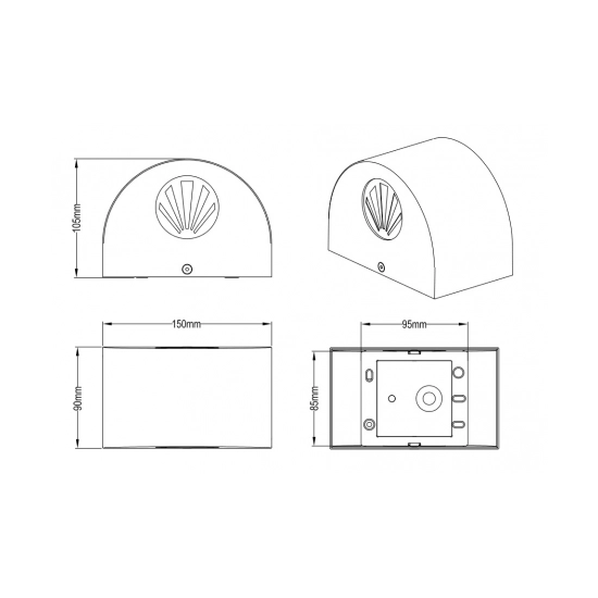kinkiecik.pl Kinkiet ROSARIO R28232632 incl. 2x SMD, 2W · 2x 200lm, 3000K IP44 TRIO
