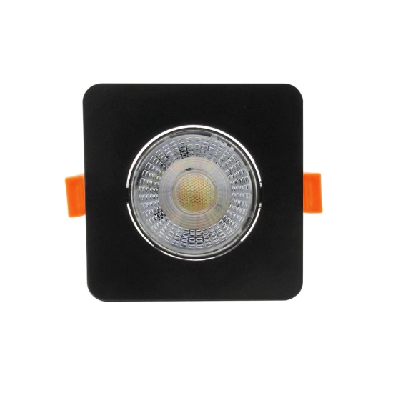 Ruchome kwadratowe oczko podtynkowe Plus czarne LED CCT LP-1506/1RS BK Square Light Prestige